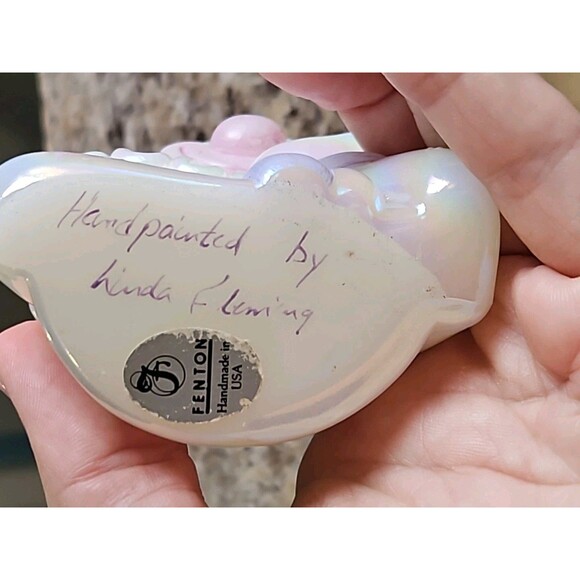 Vintage Fenton Opalescent Hand Painted Clown Figurine Signed Marked Beautiful! - Picture 6 of 6